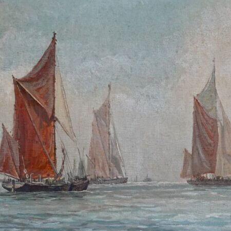 Griffin (20th century) - Thames barges on the river