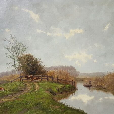 A.J. Temming (1942- ) - Dutch Landscape